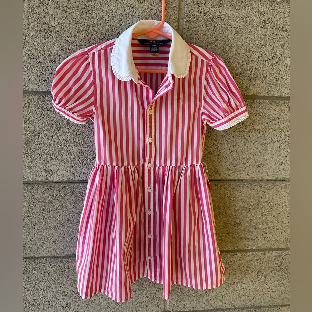 Ralph Lauren Pink Striped Dress